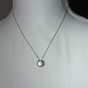 Moissanite 4ct Round Necklaca